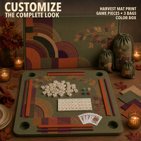 Tapis de jeu flottant Friendsgiving en mousse EVA pour Mahjong américain, Rummy et cartes imperméables