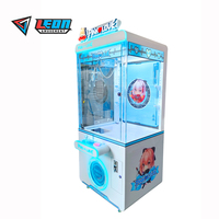 Meilleures ventes : Machine d'arcade à pince pour enfants, à monnayeur, avec boîte à prix, modèle Leon PINK LOVE, en métal et plastique