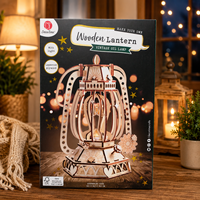 Kit de modèle de lampe en bois à monter soi-même, puzzle en contreplaqué découpé au laser avec lumière LED, projet d'artisanat créatif, décoration de la maison, cadeau fait main