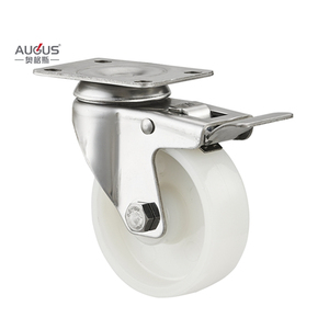 Großhandel weißes Nylon 3 4 5 Zoll 304 Edelstahl Rollstühle für Dolly-Wagen - Product Image 5