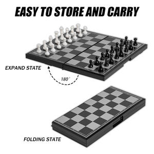 Xách tay có thể gập lại từ Bộ cờ vua cho trẻ em phong cách hiện đại bao gồm miếng nhựa & ván MDF - Product Image 3