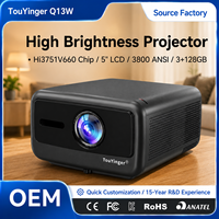 Projecteur OEM Q13W avec puce HI3751 V660, logo personnalisé, décodage 8 cœurs, prise en charge Full 4K, projecteur intelligent Android pour cinéma maison