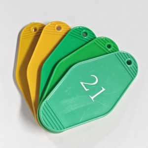 Design <b>Custom</b> Blank Hotel Key Chain Motel Key Tag Plastic <b>Keychain</b> Blank Purple Pink Green Color - Product Image 2