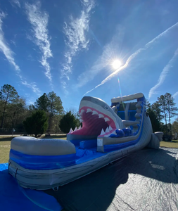 20ft Chiều cao ngoài trời đôi Slide Inflatable cá mập trượt cho người lớn và trẻ em cho thuê trong công viên - Product Image 6