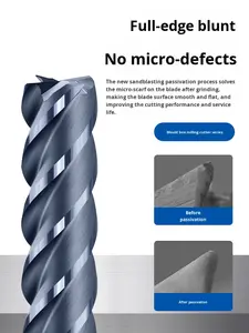 65 Degree Tungsten Steel Milling Cutter 4-Flute Inverted Cone Mold Frame Special <strong>End</strong> <strong>Mill</strong> Sizes 8 10 12 - Product Image 4