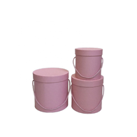 Ember buket bunga warna Solid Solid, ember buket bulat dengan tampilan bunga Foil tiga buah kotak Folder
