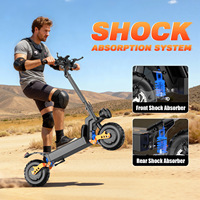 Scooter Eléctrico Plegable para Adultos, 3000W, Motores Dobles, 35 MPH y 70 Millas de Autonomía, Scooter Eléctrico Plegable con 48V 30Ah (Envío desde Almacén en EE. UU.)