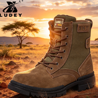 Bottes de randonnée d'hiver unisexes en daim respirant, semelle en caoutchouc durable, bottes tactiques pour le désert