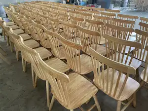 Good Quality Modern Restaurant Event Wedding Stackable Windsor Wood Chair