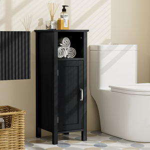Armoire <span class=keywords><strong>de</strong></span> salle <span class=keywords><strong>de</strong></span> bain mince, armoire <span class=keywords><strong>de</strong></span> rangement multifonctionnelle avec dispositif anti-basculement et étagère réglable à 3 hauteurs - Product Image 2