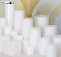 工場からの安い白いキャンドル無香料の香りの柱の正方形のキャンドル