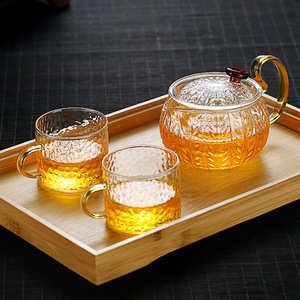 Hochwertige Glas teekanne Haushalt Hoher Boro silikat glas kessel Hitze beständige Blume Teekanne Büro Teekanne Tee Trenn kanne - Product Image 1