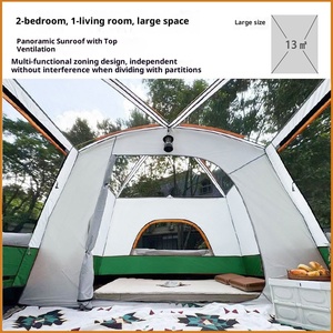 <span class=keywords><strong>Toldo</strong></span> de Camping Grande para Exteriores, Transpirable, con Protección Solar, Impermeable, de Doble Capa, Dos Habitaciones, 8-12 Personas, 3-5 Personas, Dos en Uno - Product Image 4