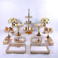 Décorations de fête mariage occidental Dessert Table Buffet gâteau Dessert support présentoir gâteau support pièce maîtresse gâteau support ensemble