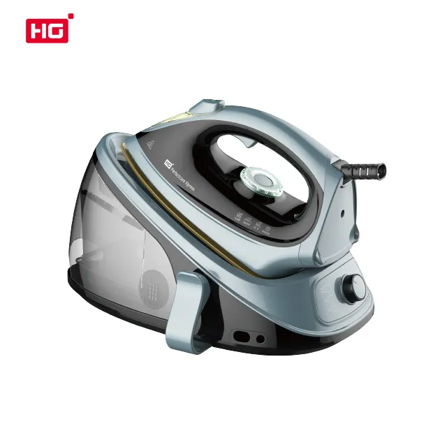 HG 2100W Industrial Steam Iron Station with Ceramic Soleplate Vertical Steamer Ironing for Clothes