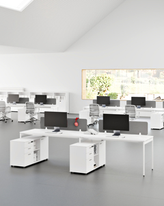 Estación de trabajo moderna de Alibaba para 2-6 personas, diseño de escritorio de oficina, muebles de oficina - Product Image 3