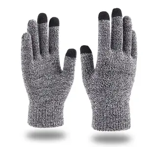 Mitaines d'hiver personnalisées en tricot jacquard de haute qualité pour l'extérieur, avec écran tactile magique, en fibre de carbone et acrylique, pour conducteur - Product Image 6