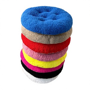 Multi Color Solid Teddy Lambswool Seat Cushion Soft Tufted Plush <b>Chair</b> Pad Modern Home Decor Hotel Stool Non-Toxic Wholesale - Product Image 4