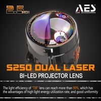 AES S250 Dual Laser TIR 2,5 Pulgadas Lente de proyector biled de 5050 Pulgadas H4 DOBLE Reflector Importado Chips duales 6000 52W 90W K