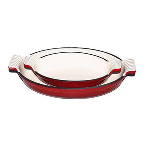 مقلاة تحميص مطلية بالمينا من الحديد الزهر بسعر المصنع ، مقلاة خبز على شكل سمكة - Product Image 3