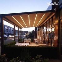 Auvent rétractable électrique pour l'extérieur, pare-soleil rétractable motorisé, étanche de 6m avec store latéral