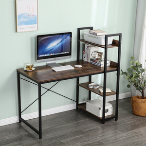 Scrivania per Computer in Metallo CHICON con Copertura Rimovibile, Design Convertibile, Libreria Integrata per Casa, Camera da Letto, Ufficio - Product Image 4