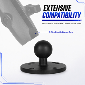 Base de Montaje Esférica de Aleación de Aluminio Velpaw de 1 Pulgada con Orificios AMPS de 30x38mm Tipo B, Ajustable en Múltiples Ángulos y de Alta Adherencia - Product Image 4