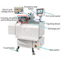 Étiquettes volantes pour cartes de vêtements professionnels entièrement automatiques Machine à enfiler les étiquettes Machine à enfiler les étiquettes
