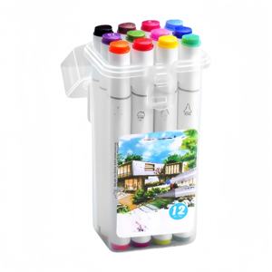 Marqueur de peinture de couleur Art Set <span class=keywords><strong>Dessin</strong></span> Double Pointe pour Enfants Adultes Croquis et Coloriage Pinceau Pointe Peinture Alcools Croquis Marqueurs - Product Image 5
