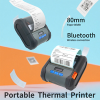 Xincode Printer & Label termal portabel, Printer termal portabel USB nirkabel 80MM 203DPI 100 Mm/detik
