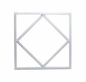 Nouveau design 600x600mm <span class=keywords><strong>LED</strong></span> cadre panneau lumineux deux linéaire carré en aluminium encastré <span class=keywords><strong>plafond</strong></span> <span class=keywords><strong>suspendu</strong></span> pour l'intérieur du bureau à domicile - Product Image 1