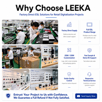Etiqueta Electrónica de Estante LEEKA de Fábrica, 2.9 Pulgadas, BLE 5.0, EPD, Etiqueta Digital para Estante, Software SDK Gratuito para Proveedores de Tiendas de Electrónica