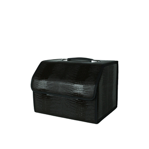 Wholesale double layer Crocodile Car Trunk Organizer leather Car Trunk Storage