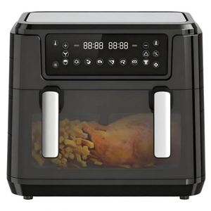 Friteuse à air électrique numérique carrée 10L en plastique, sans huile, four de cuisson classique, économe en énergie, cuisson rapide, pour usage domestique et hôtelier, de fabrication allemande - Product Image 1