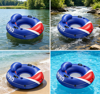 Fauteuil gonflable en PVC, matelas flottant avec dossier et siège en maille, chaise aquatique respirante, bouée de piscine