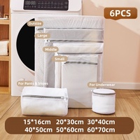 Sacs à linge en polyester réutilisables sur mesure, grande capacité, sac en maille épaissi anti-déformation avec fermeture éclair