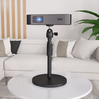 Support de projecteur de bureau adapté aux mini-projecteurs avec extension réglable et rotation à 360 degrés, portable et sans perçage