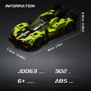 ตัวต่อรถแข่งซีรีส์ Cross Border 8 Grid Jd รุ่น 1 ขนาด 1:36 ของเล่นตัวต่อพลาสติกขนาดเล็ก สำหรับเด็กอายุ 8-13 ปี ทั้งเด็กชายและเด็กหญิง - Product Image 2