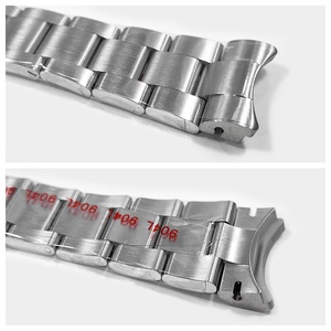 Bracelet de montre en acier inoxydable massif Oy-ster de 21 mm, extrémité incurvée pour montre de 41 mm 124300 - Product Image 5