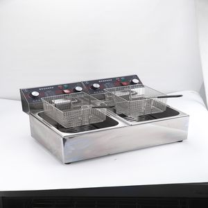 Pas cher Fabriqué en Chine Fonctionnement <span class=keywords><strong>semi</strong></span>-automatique Multifonction Pratique Double Couche Sécurité <span class=keywords><strong>Friteuse</strong></span> commerciale - Product Image 5