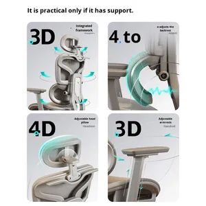 Sedia da Ufficio Moderna di Alta Qualità con Telaio in Acciaio, Design Ergonomico, Braccioli 3D, Base a 5 Razze, Girevole e Impilabile - Product Image 4