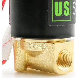 EE. UU. Válvula Solenoide de Latón Sólido de 1/4 Pulgada, 24 VCA, Normalmente Cerrada, VITON - Product Image 3