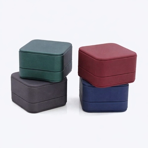 Custom Ring <b>Box</b> Luxury Rigid Leatherette Custom Jewelry <b>Display</b> <b>Box</b> Velvet Insert Foil Stamping Custom Logo Factory Wholesale - Product Image 6