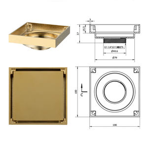 ท่อระบายน้ำในห้องน้ำแบบซ่อน ฝาปิดทองเหลืองป้องกันการอุดตัน ระบายน้ำเสียจากฝักบัวได้อย่างรวดเร็ว - Product Image 3