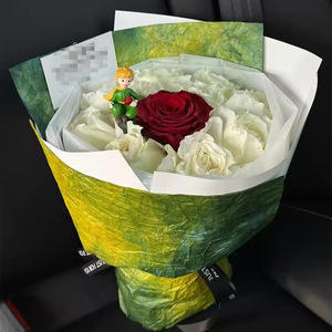 Hoàng tử bé bó hoa hồng, vật liệu đóng gói hoa, giấy mực, giấy thủ công, giấy gói hoa tự làm, giấy kraft nghệ thuật - Product Image 5