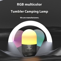 Nouveau Portable RGB Veilleuse Blanc LED Camping Lampe Type-C Rechargeable Caractéristique Creative Tumbler Atmosphère Lumière ROHS Certifié