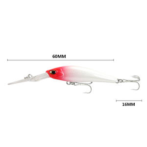60mm 6g leurre de pêche longue lèvre Minnow Wobbler leurre de plongée profonde flottant Jerkbait Swimbait appât dur artificiel - Product Image 2