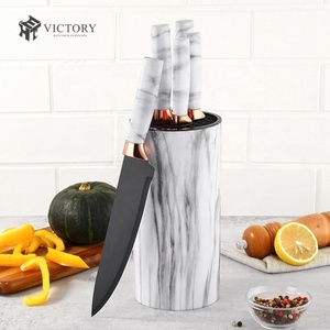 New Design 6 Pieces Kitchen <b>Knives</b> <b>Sharp</b> Blades Chef <b>Knives</b> Scissor Stainless Steel Kitchen <b>Knife</b> <b>Set</b> With Block - Product Image 2