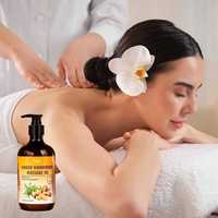 Huile essentielle de gingembre et d'armoise TWG OEM 500ml, huile corporelle apaisante et éclaircissante pour le spa, huile de massage au gingembre nourrissante et hydratante en profondeur