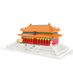 Ensembles de blocs de construction Wange 6221 Jouet éducatif pour enfants Histoire mondiale Architecture culturelle Modèle de la salle du Suprême de Pékin Briques - Product Image 1